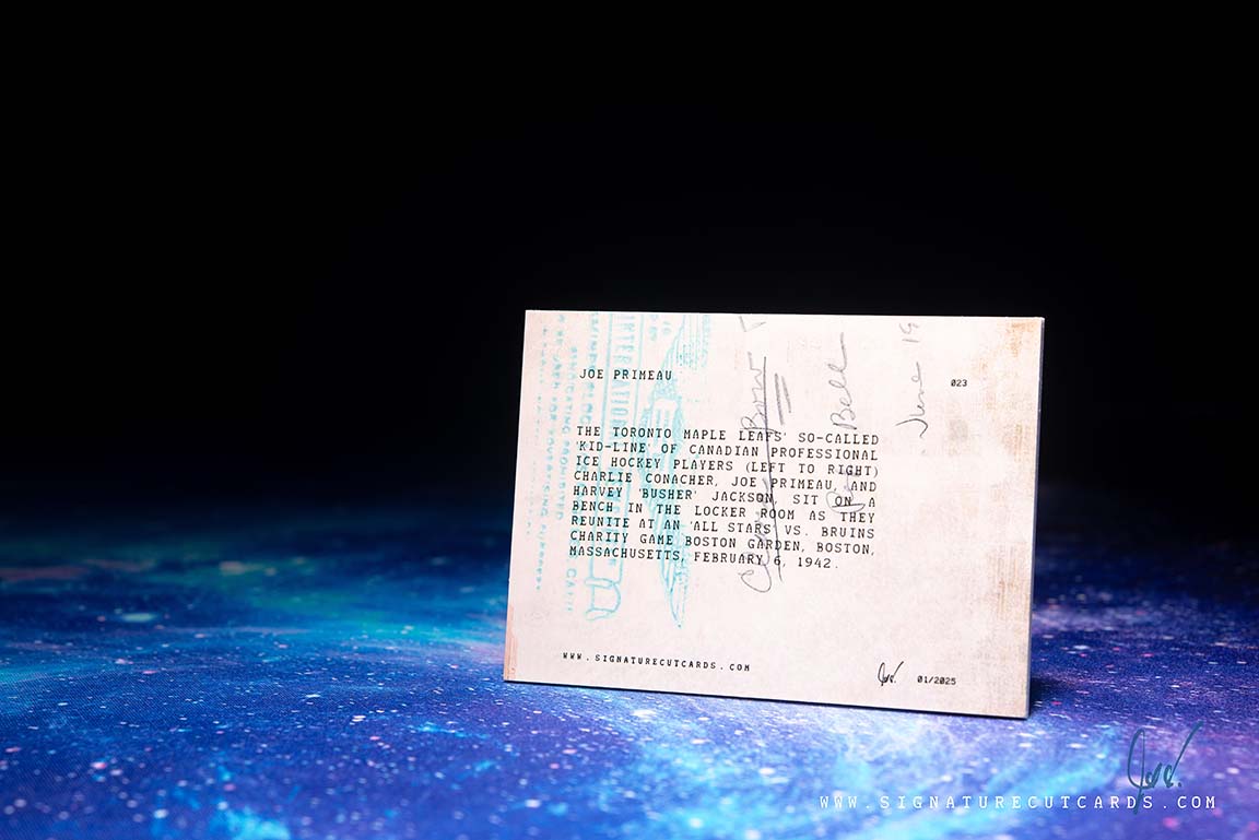 Joe Primeau Toronto Maple Leafs AP Wirephoto Signature Cut Card