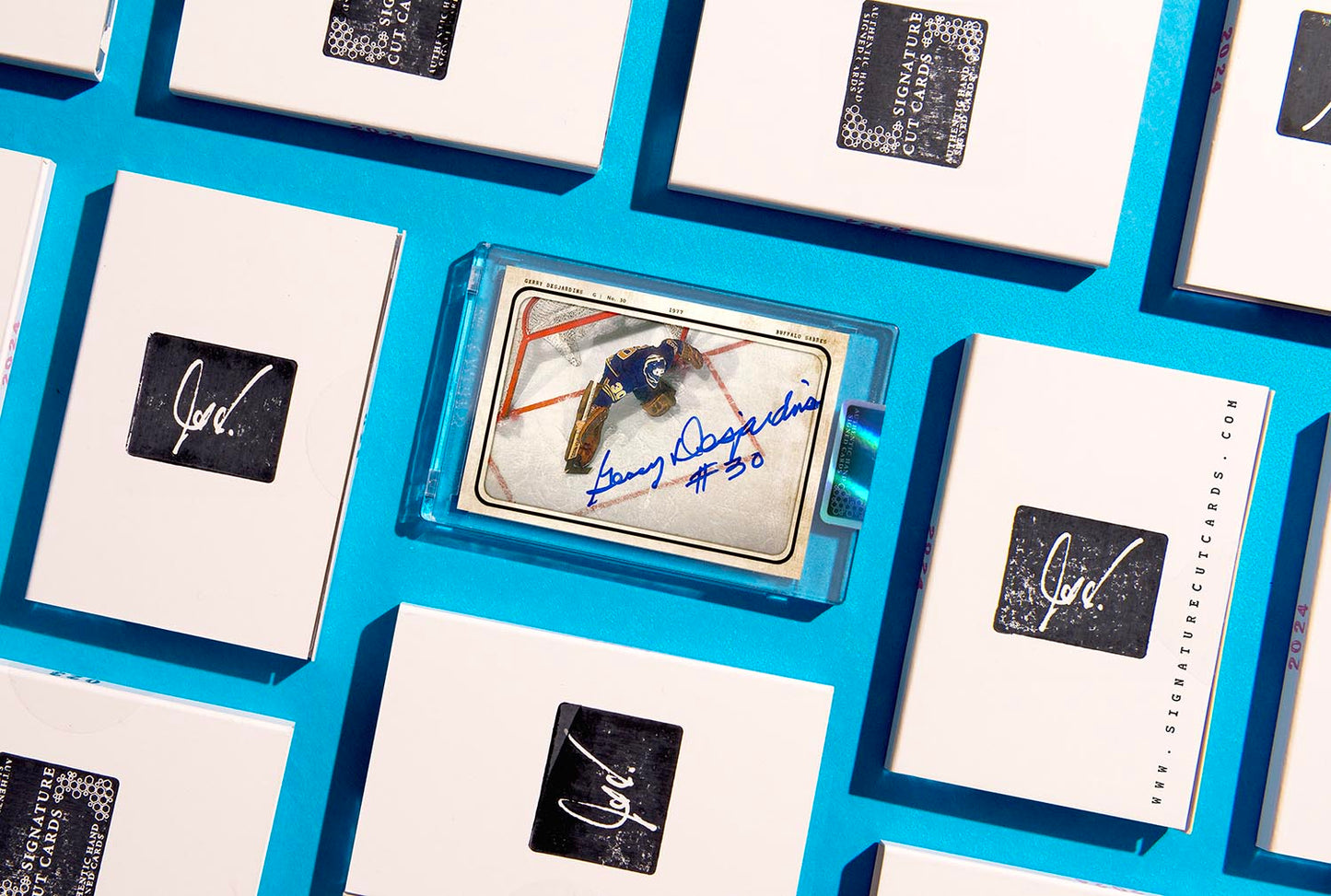 Gerry Desjardins Buffalo Sabres AP Wirephoto Authentic Hand Signed Card #'d /2 *artist proof