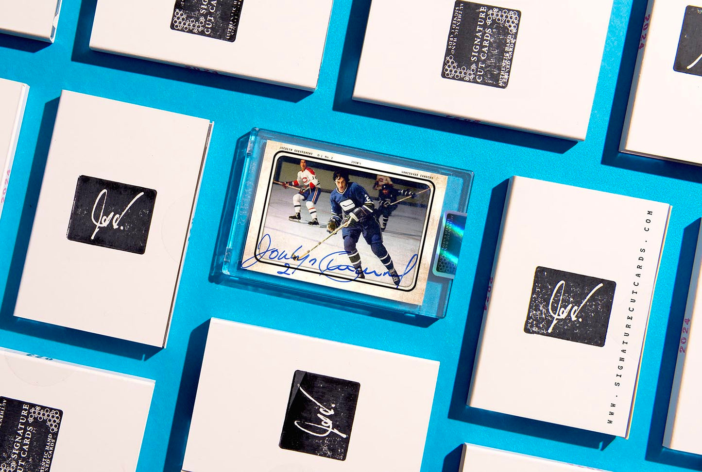 Jocelyn Guevermont Vancouver Canucks AP Wirephoto Authentic Hand Signed Card