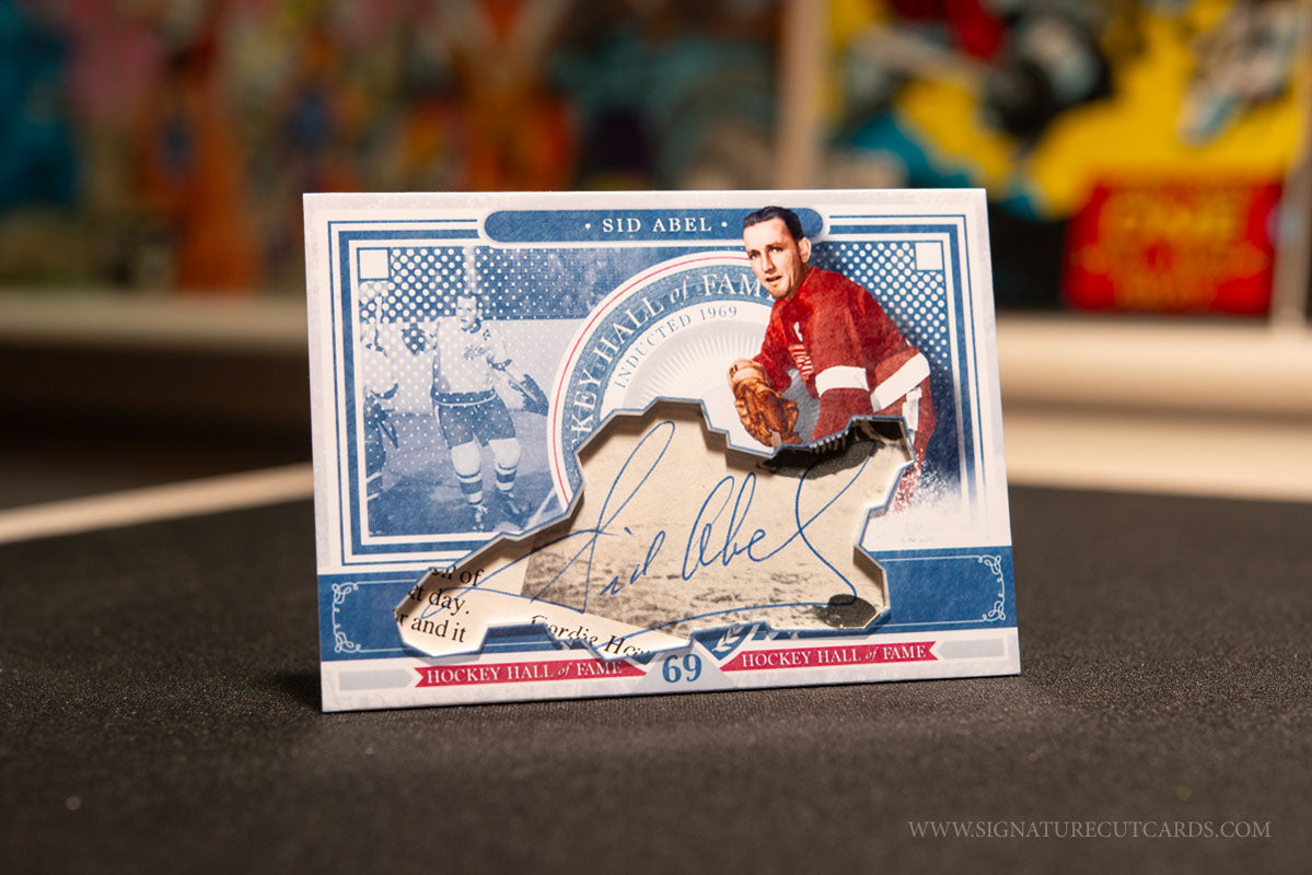 Sid Abel Detroit Red Wings HHOF Class of Signature Cut Card