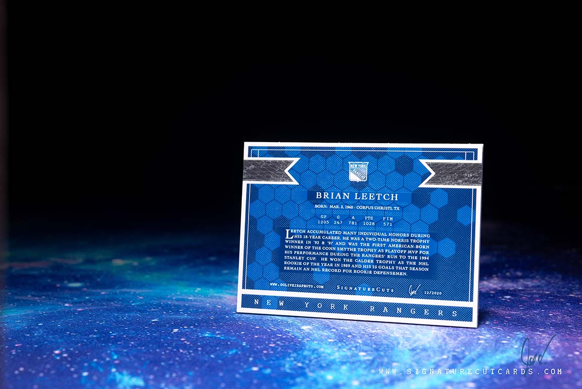 Brian Leetch New York Rangers Expansion Era Signature Cut Card