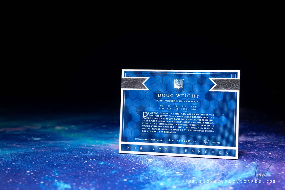 Doug Weight New York Rangers Expansion Era Signature Cut Card