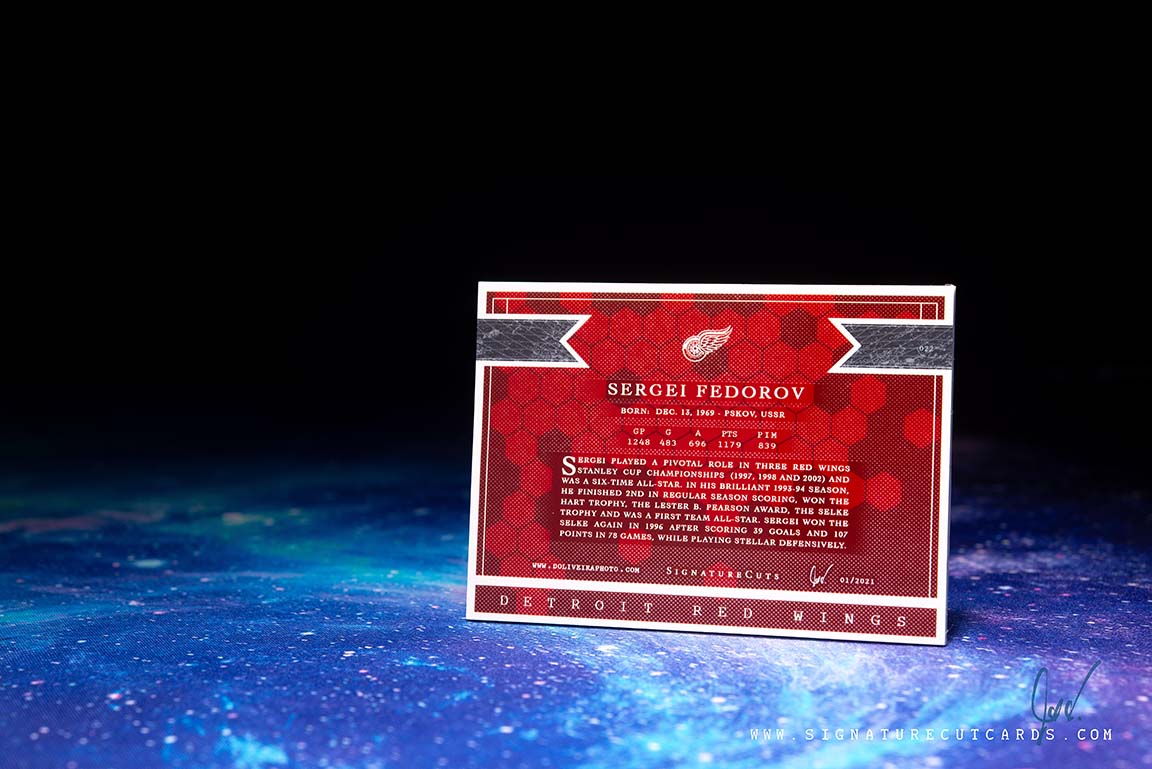 Sergei Fedorov Detroit Red Wings Expansion Era Signature Cut Card