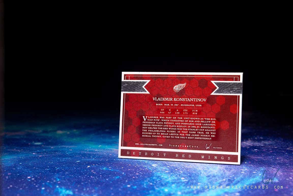 Vladimir Konstantinov Detroit Red Wings Expansion Era Signature Cut Card