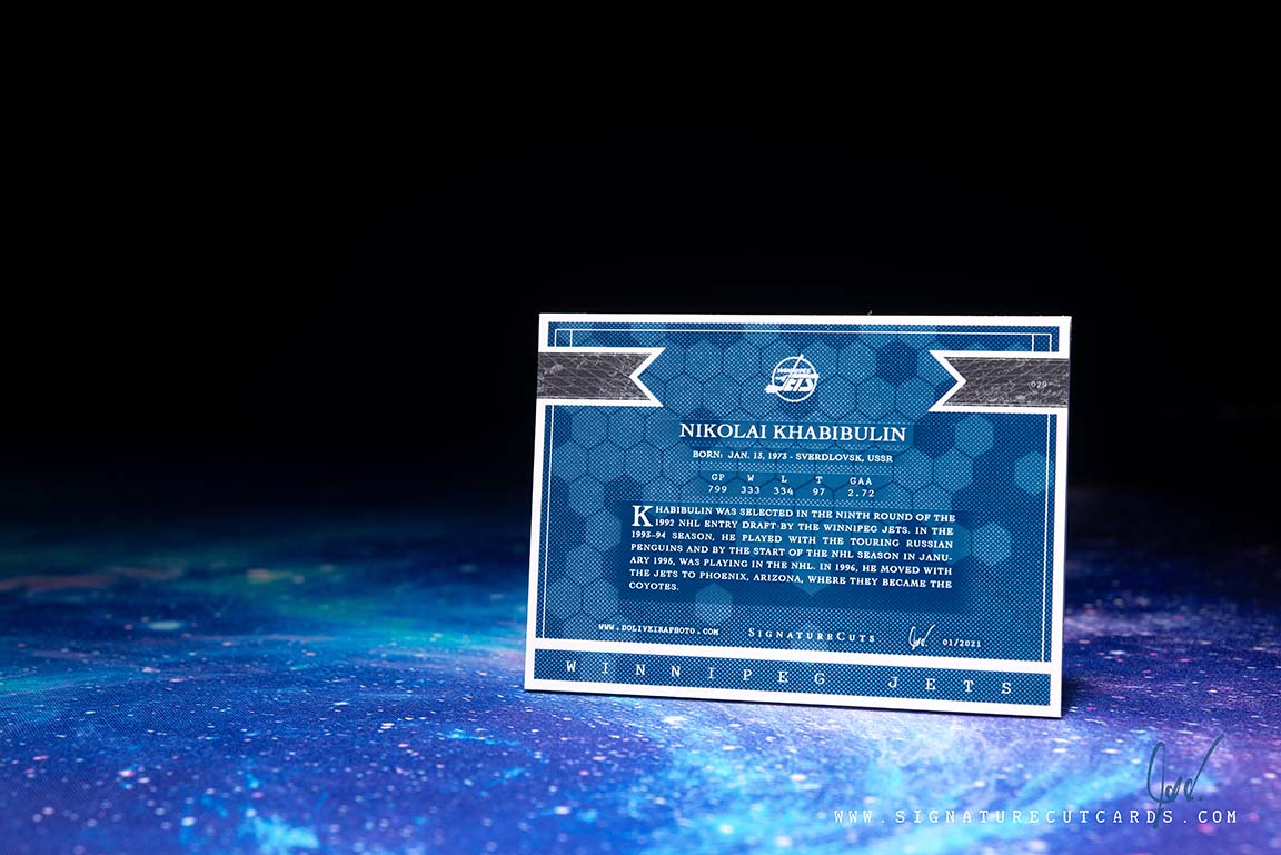 Nikolai Khabibulin Winnipeg Jets Expansion Era Signature Cut Card