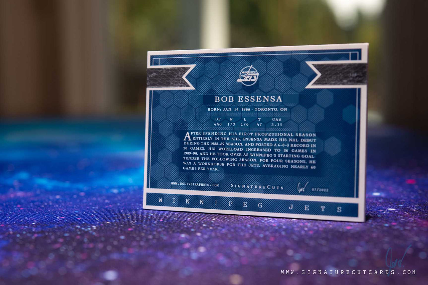 Bob Essensa Winnipeg Jets Expansion Era Signature Cut Card