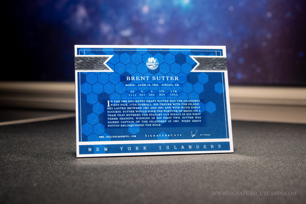 Brent Sutter New York Islanders Expansion Era Signature Cut Card