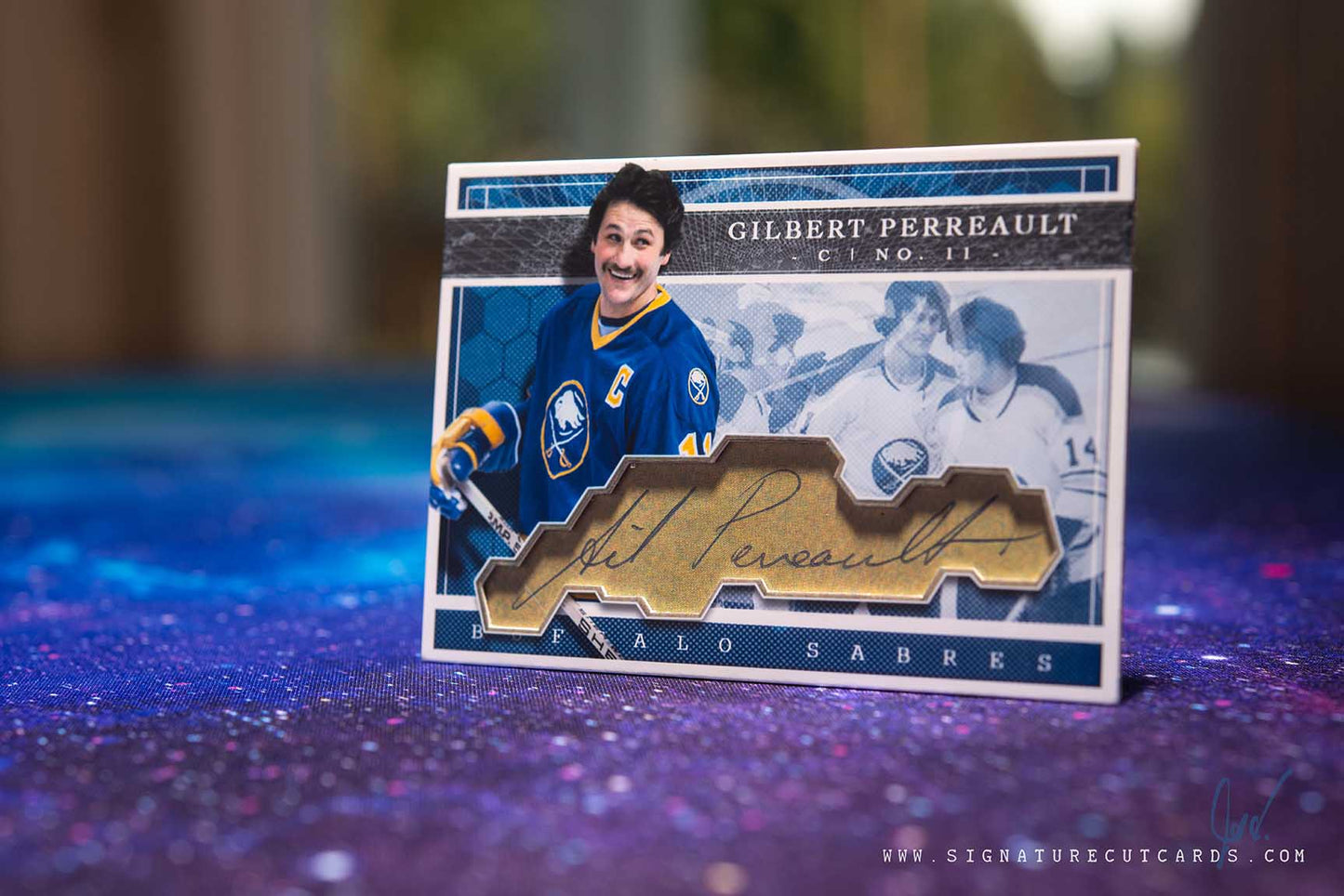 Gilbert Perreault Buffalo Sabres Expansion Era Signature Cut Card