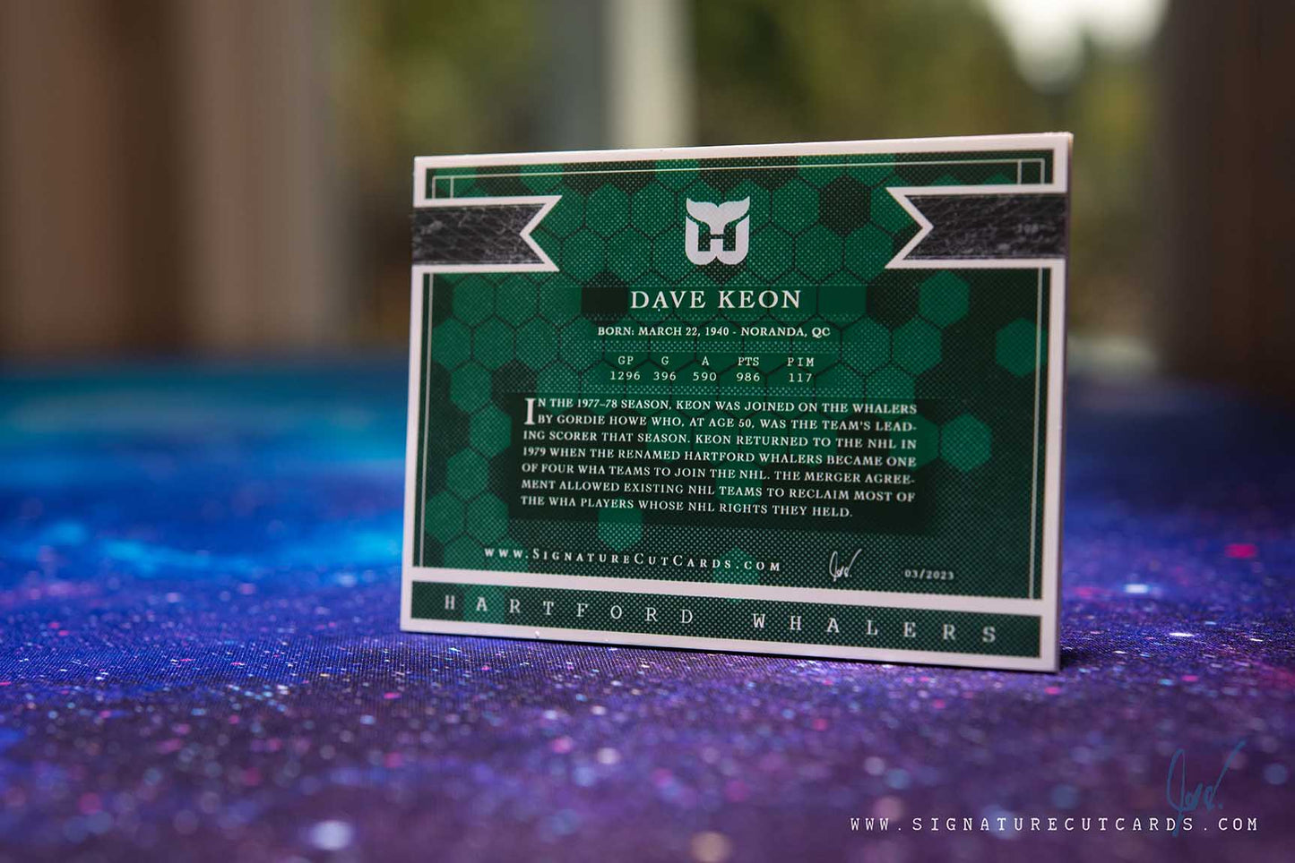 Dave Keon Hartford Whalers Expansion Era Signature Cut Card