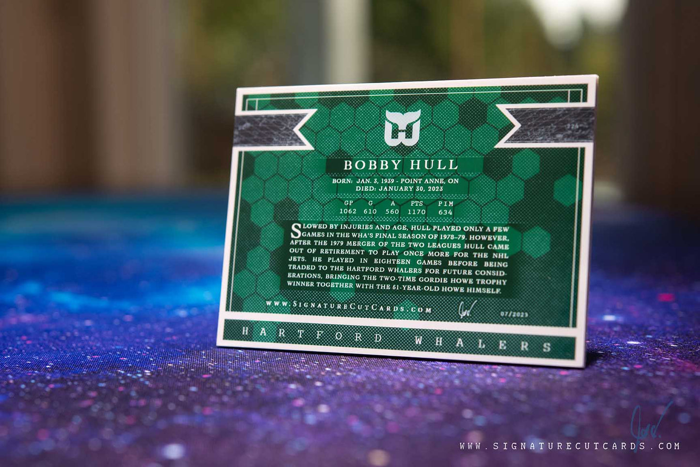 Bobby Hull Hartford Whalers Expansion Era Signature Cut Card