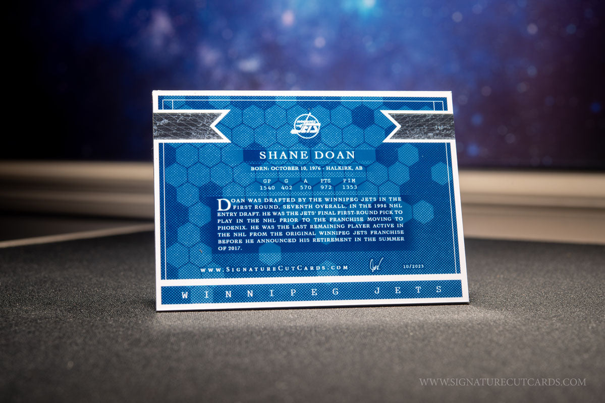 Shane Doan Winnipeg Jets Expansion Era Signature Cut Card
