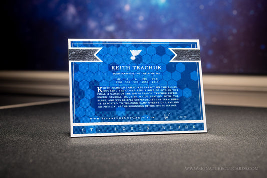 Keith Tkachuk St. Louis Blues Signature Cut Card Back