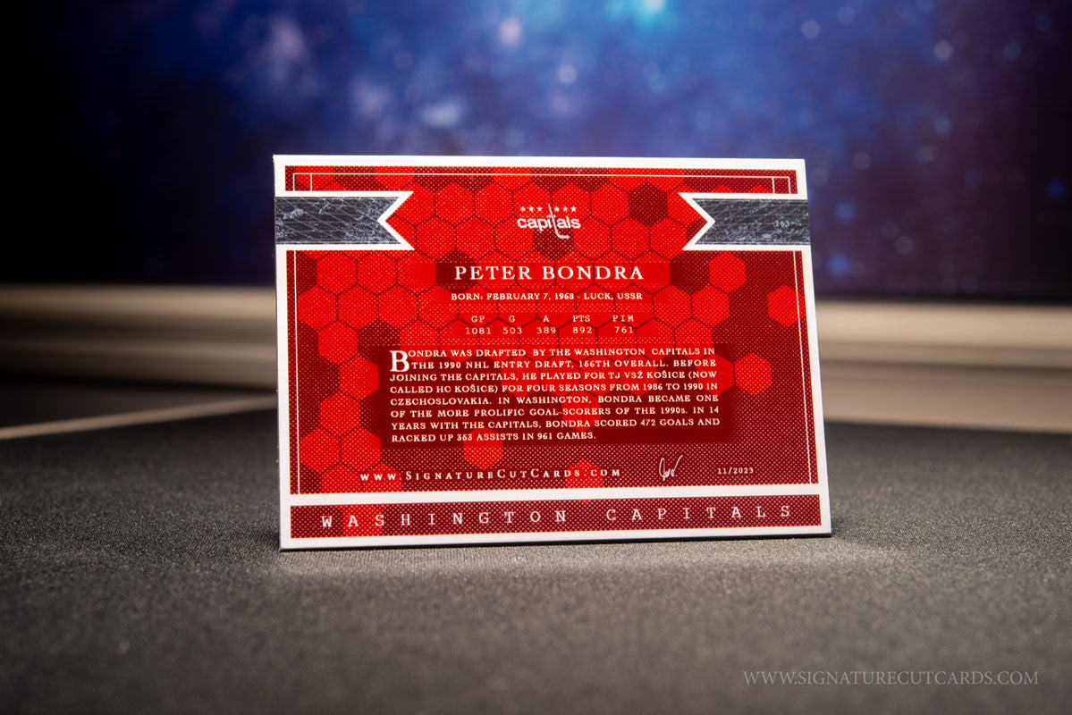 Petr Bondra Washington Capitals Expansion Era Signature Cut Card