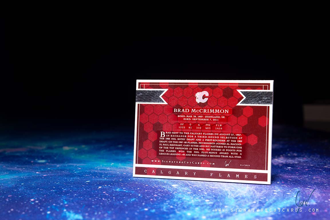 Brad McCrimmon Calgary Flames Expansion Era Signature Cut Card