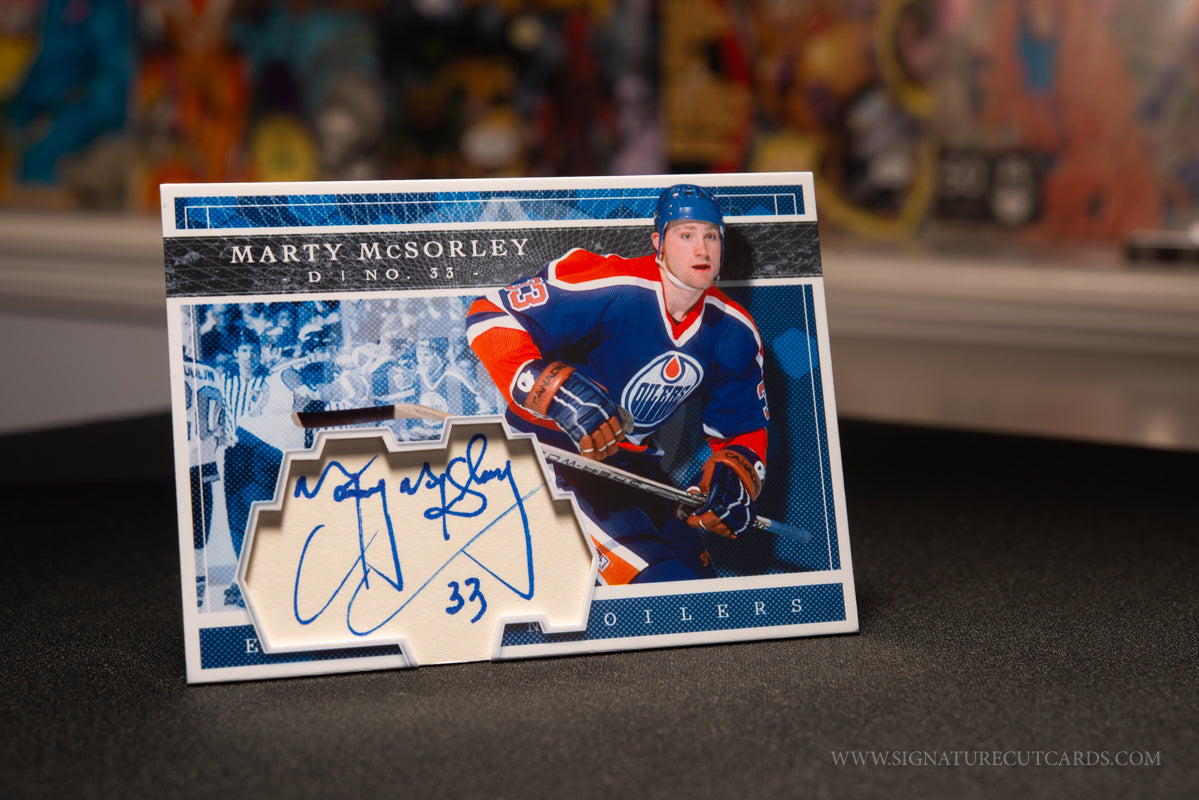 Marty McSorley Edmonton Oilers Expansion Era Signature Cut Card