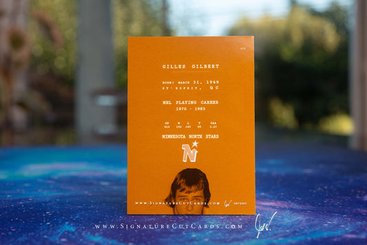 Gilles Gilbert Minnesota North Stars Expansion Era Signature Cut Card