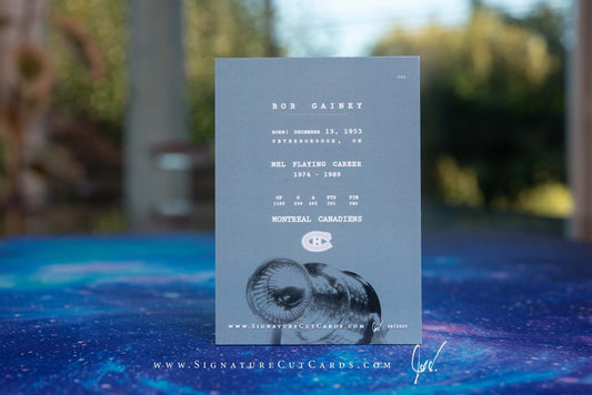 Bob Gainey Montreal Canadiens Expansion Era Signature Cut Card