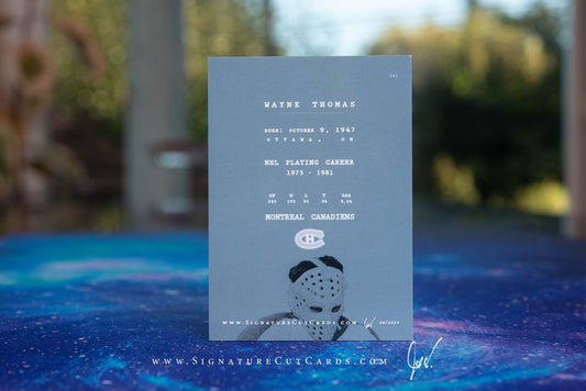 Wayne Thomas Toronto Maple Leafs Expansion Era Signature Cut Card