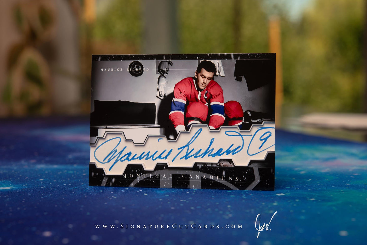 Maurice Richard Montreal Canadiens History in Photographs Signature Cut Card