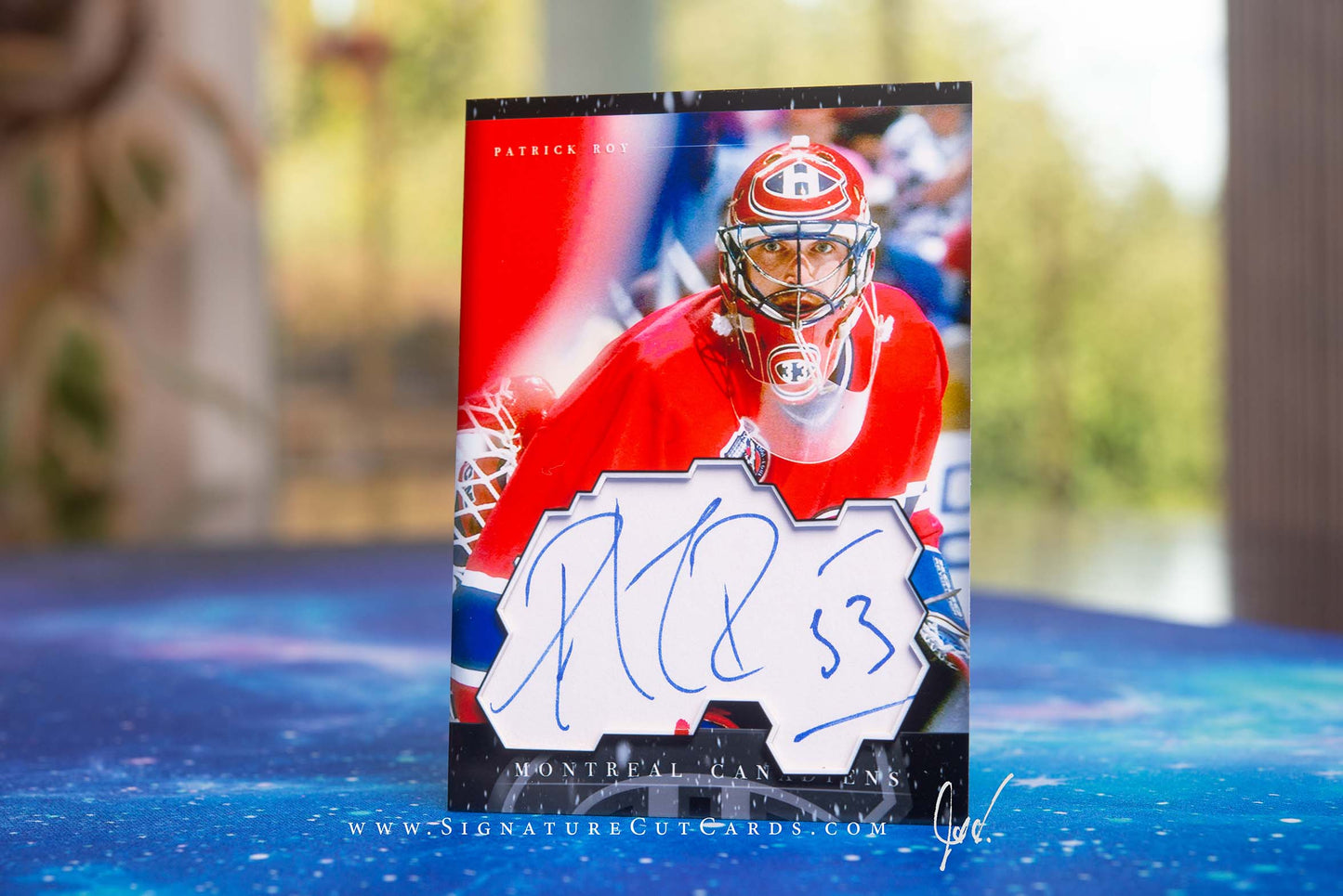 Patrick Roy Montreal Canadiens History in Photographs Signature Cut Card