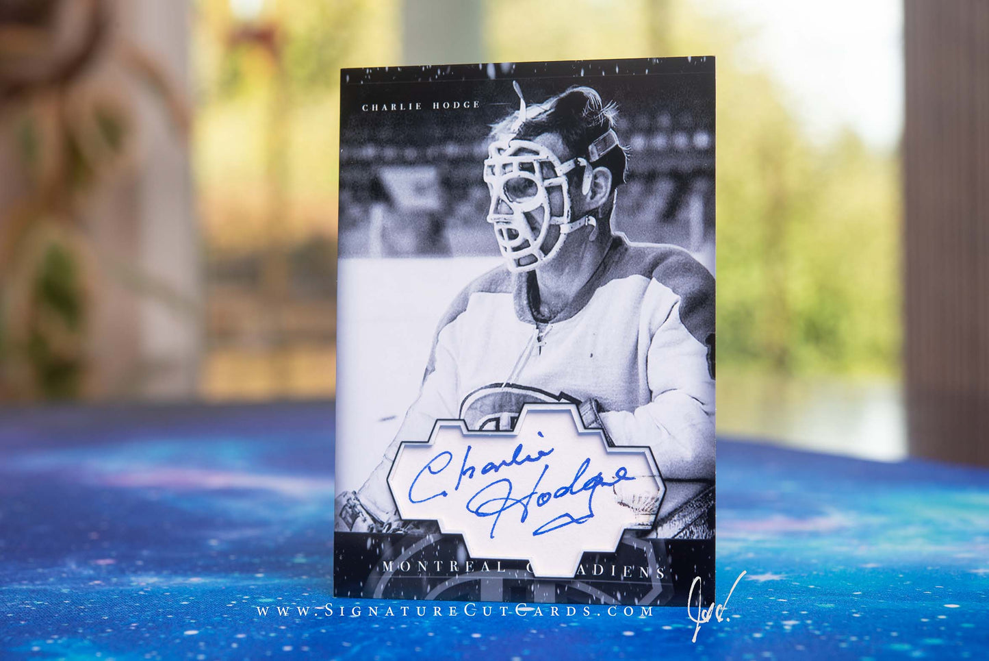 Charlie Hodge Vancouver Canucks History in Photographs Signature Cut Card