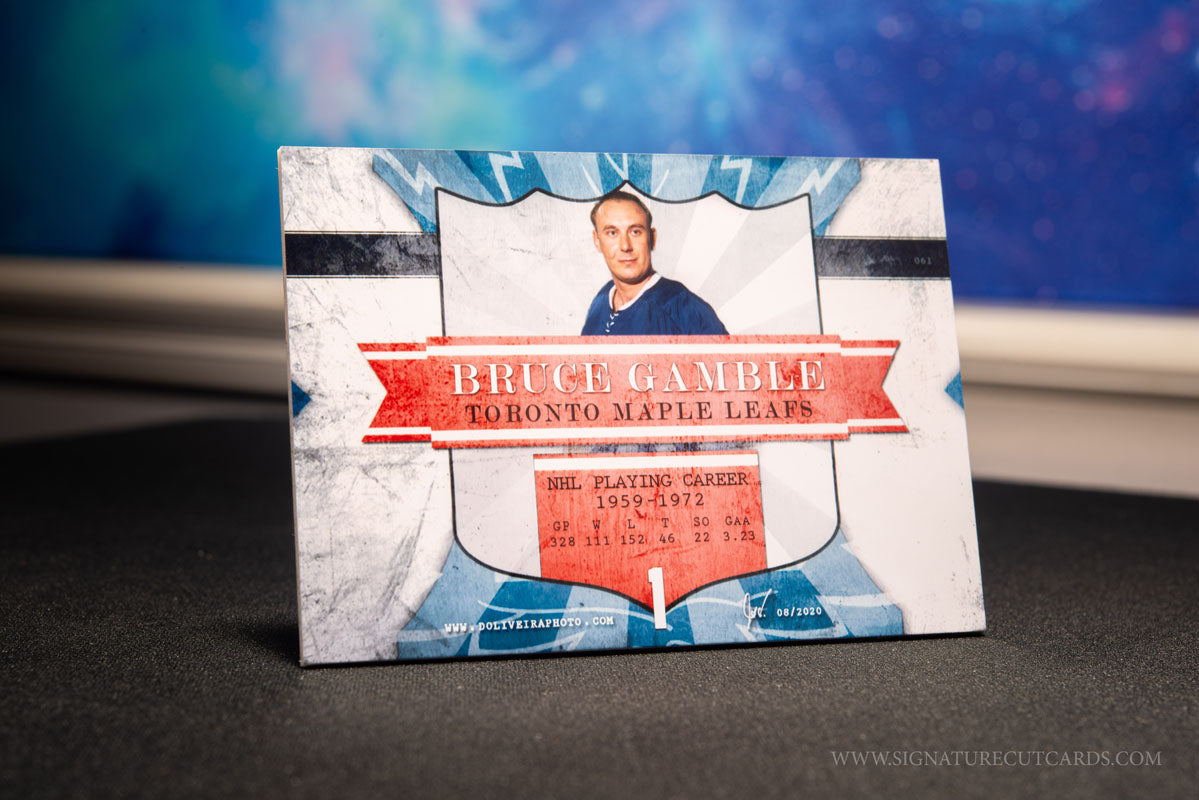 Bruce Gamble Toronto Maple Leafs Vintage Signature Cut Card