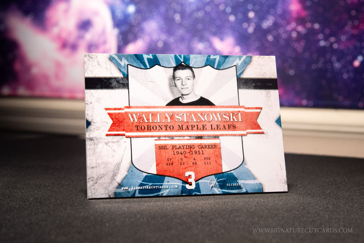 Wally Stanowski Toronto Maple Leafs Vintage Signature Cut Card