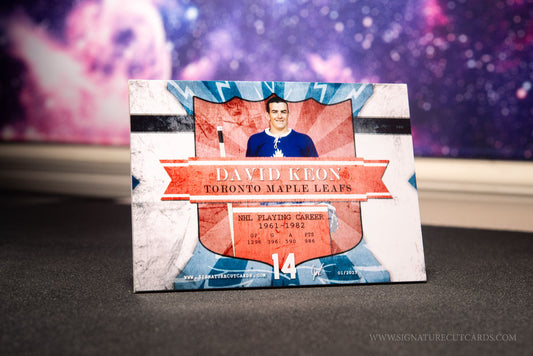 David Keon Toronto Maple Leafs Signature Cut Card Back