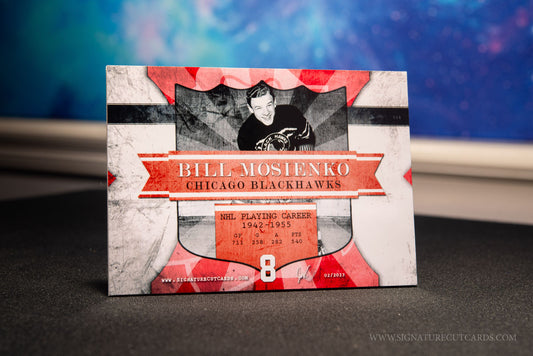 Bill Mosienko Chicago Blackhawks Signature Cut Card Back
