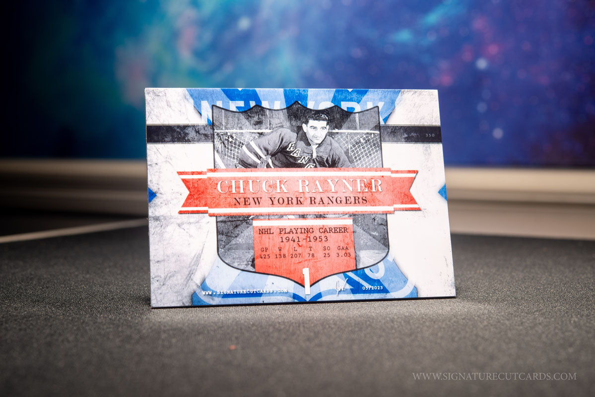 Chuck Rayner New York Rangers Vintage Signature Cut Card