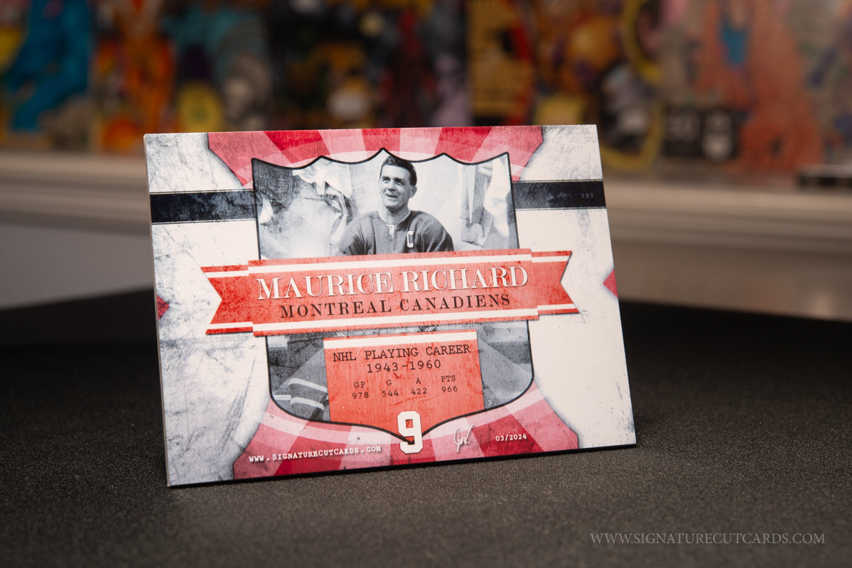 Maurice Richard Montreal Canadiens Vintage Signature Cut Card