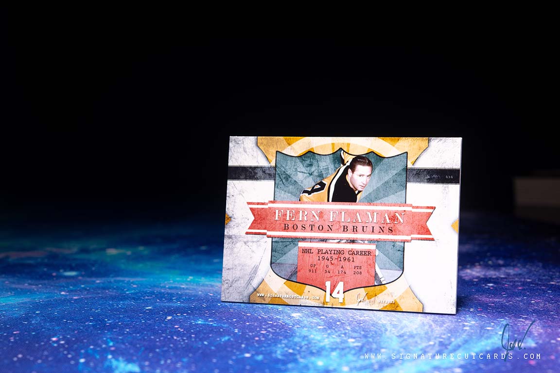 Ferm Flamen Boston Bruins Vintage Signature Cut Card