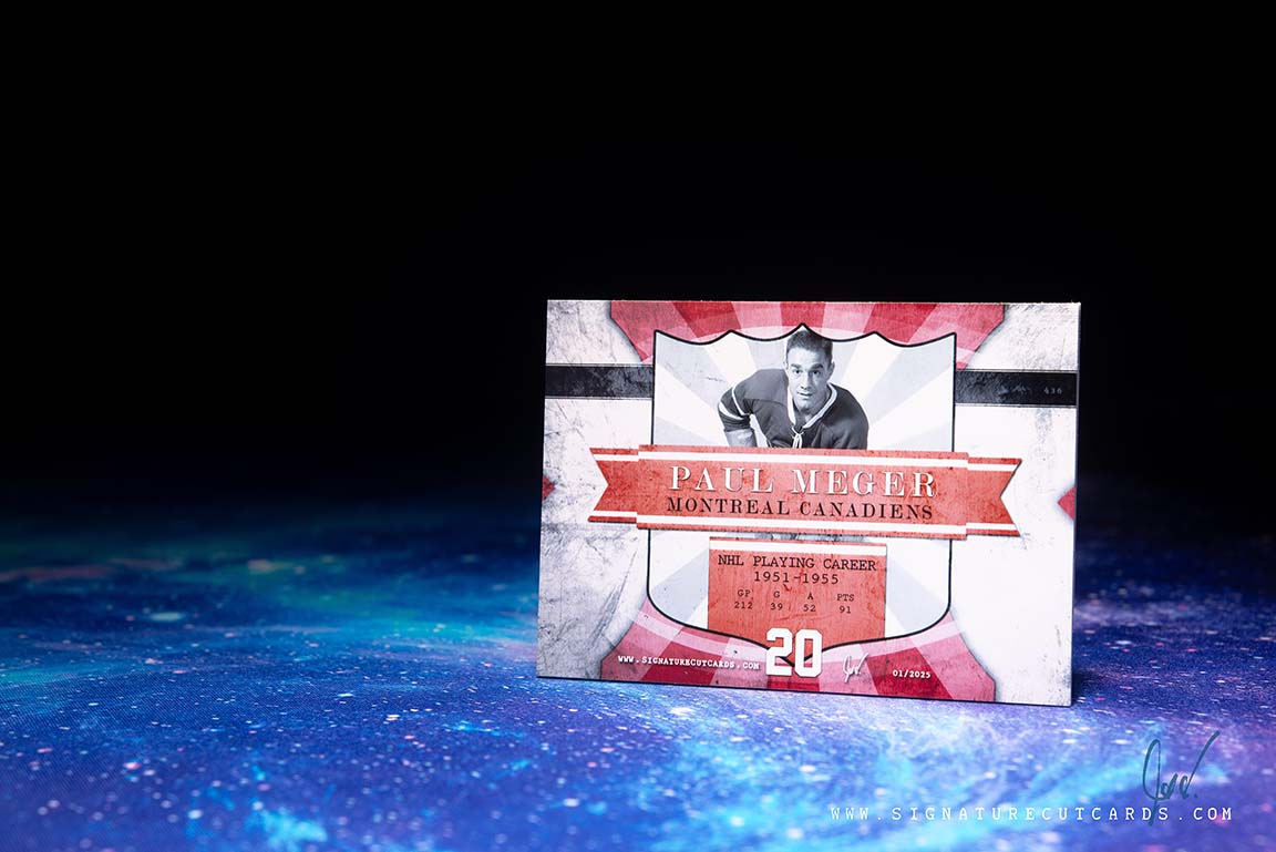 Paul Meger Montreal Canadiens Vintage Signature Cut Card