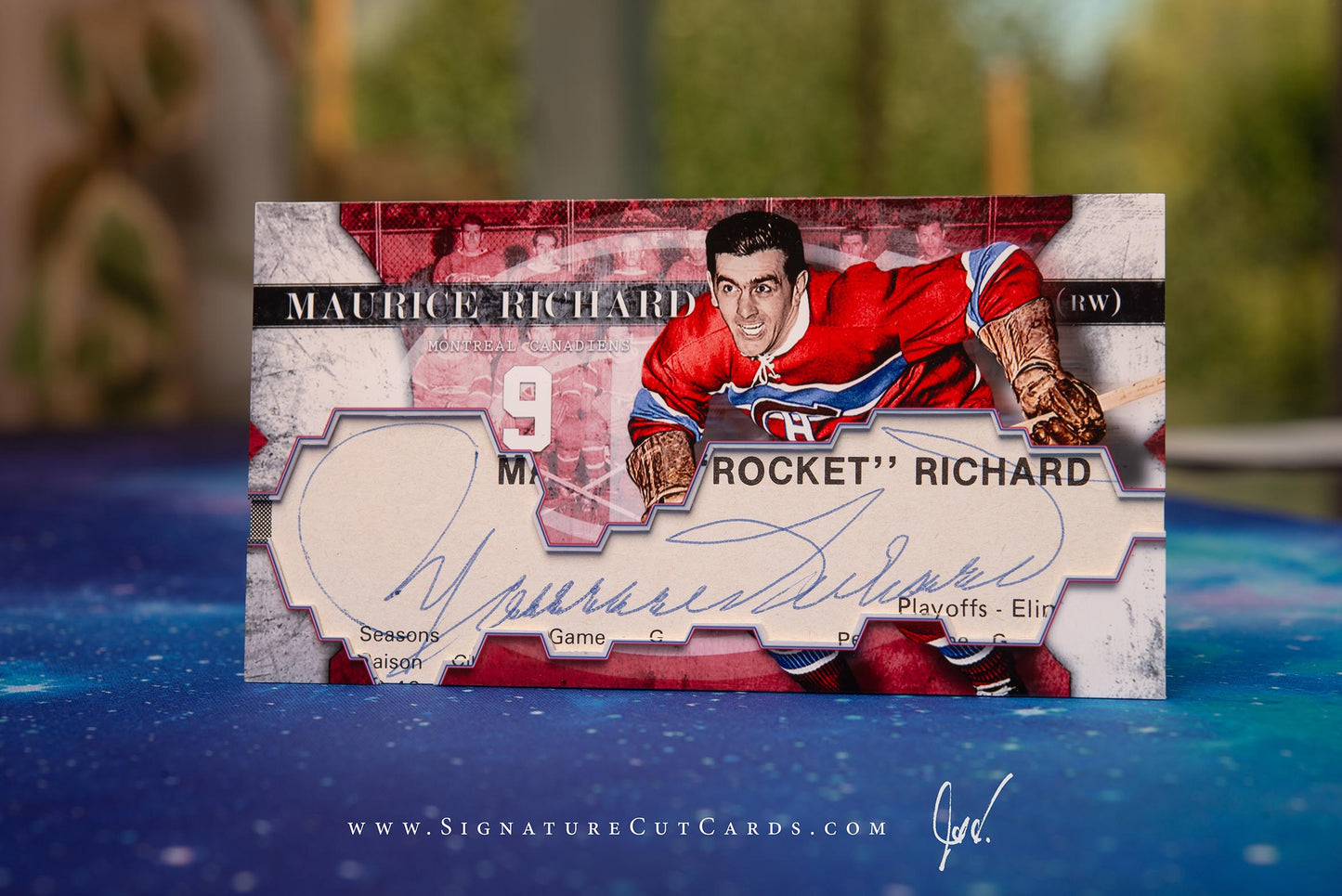 Maurice Richard Montreal Canadiens Vintage Signature Cut Card