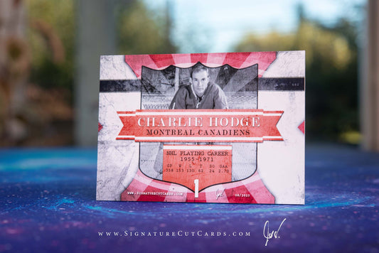 Charlie Hodge Montreal Canadiens Vintage Signature Cut Card