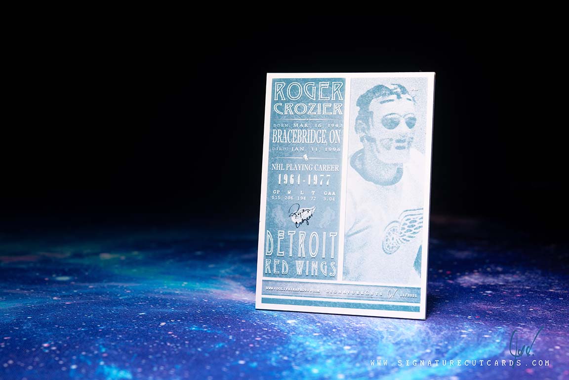 Roger Crozier Detroit Red Wings Vintage Signature Cut Card