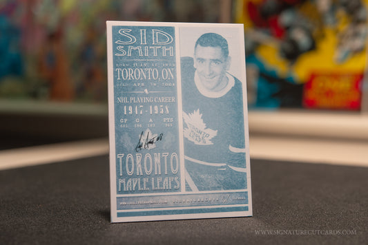 Sid Smith Toronto Maple Leafs Signature Cut Card Back