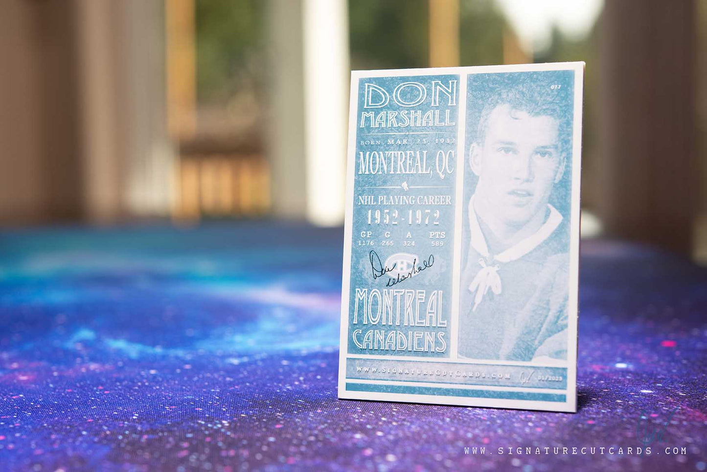 Don Marshall Montreal Canadiens Vintage Signature Cut Card