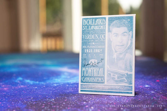 Dollard St. Laurent Montreal Canadiens Signature Cut Card Back
