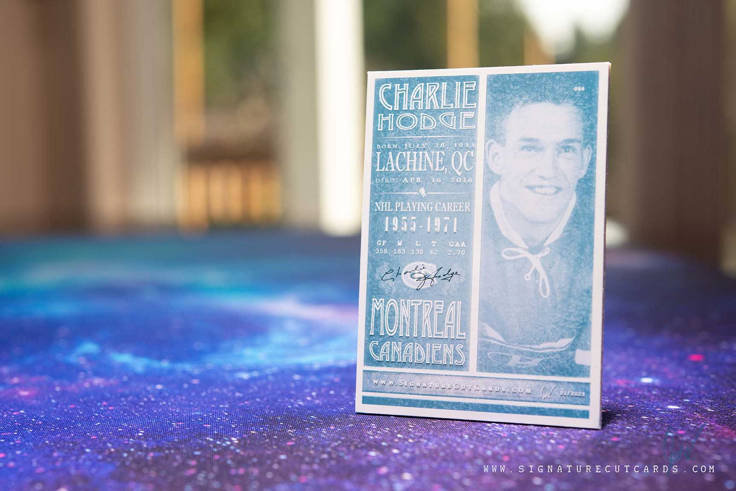 Charlie Hodge Montreal Canadiens Vintage Signature Cut Card