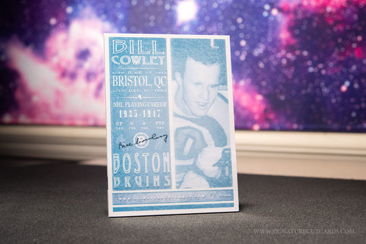 Bill Cowley Boston Bruins Signature Cut Card Back