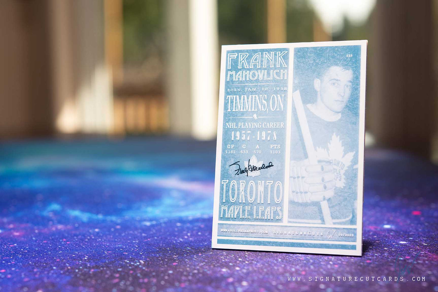 Frank Mahovlich Toronto Maple Leafs Vintage Signature Cut Card