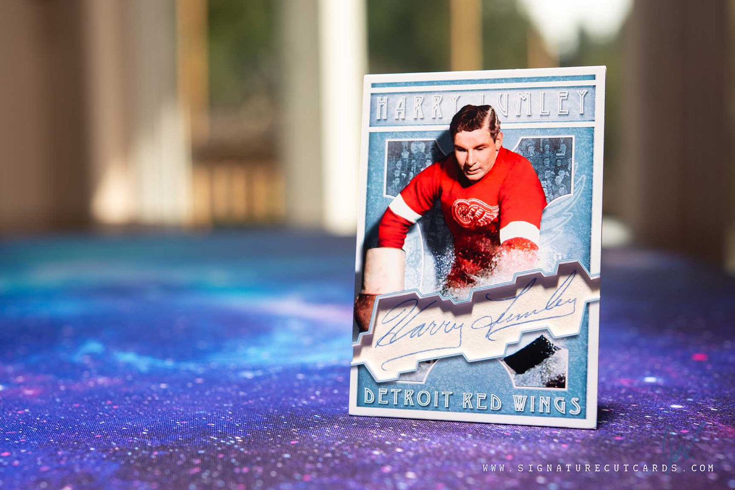 Harry Lumley Detroit Red Wings Vintage Signature Cut Card