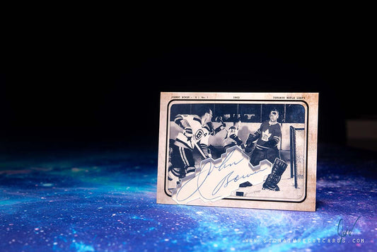 Johnny Bower Toronto Maple Leafs Vintage Signature Cut Card