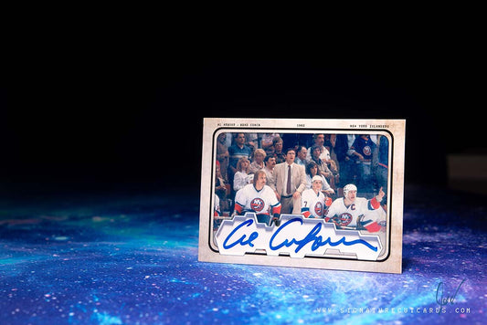 Al Arbour New York Islanders AP Wirephoto Signature Cut Card