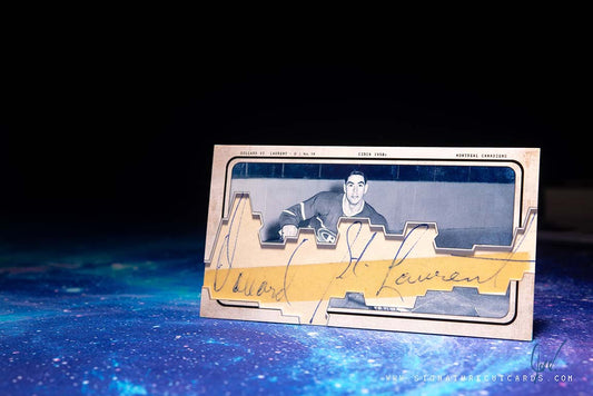 Dollard St. Laurent Montreal Canadiens AP Wirephoto Tallboy Signature Cut Card