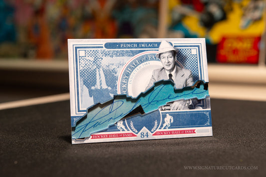 Punch Imlach NHL Legendary Coach HHOF Class of Signature Cut Card