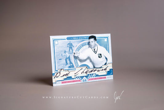 Bill Chadwick National Hockey League Signature Cut Card Autograph