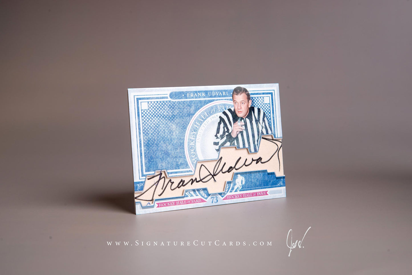 Frank Udvari National Hockey League Signature Cut Card Autograph