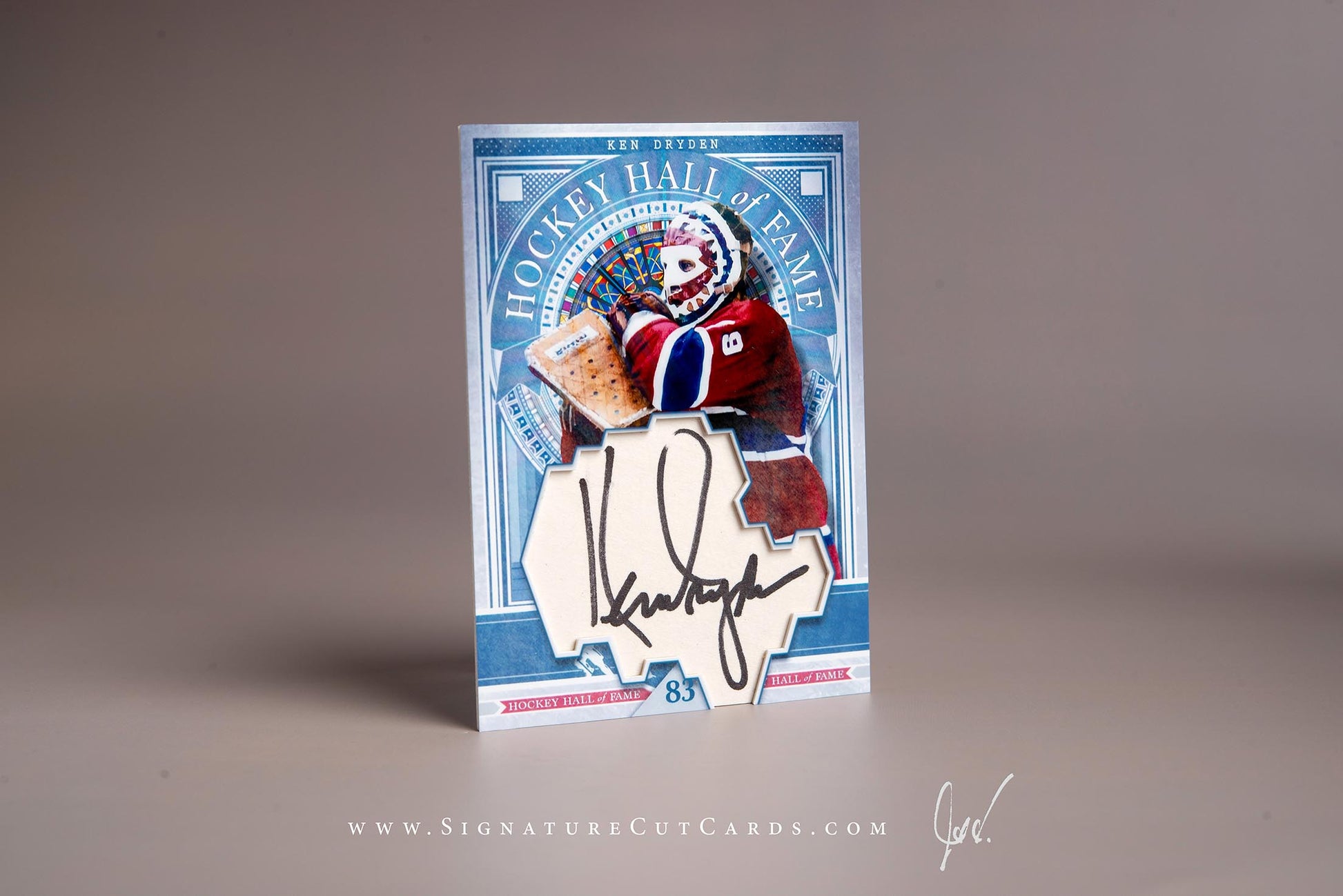 Ken Dryden Montreal Canadiens Signature Cut Card Autograph